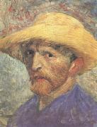 Self-Portrait with Straw Hat (nn04), Vincent Van Gogh
